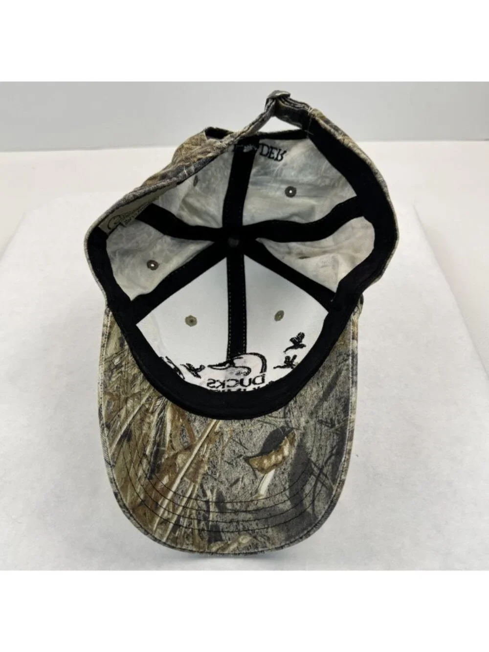 Ducks Unlimited Camouflage Cap Adjustable Strap Embroidered Logo DU Leader Hat